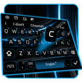 Thème de clavier bleu noir lazer icône
