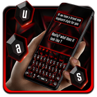 Черная и красная клавиатура для бизнеса иконка