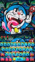 Graffiti Blue Cat keyboard imagem de tela 3