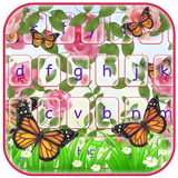 Beautiful Garden Rose Keyboard Theme ícone