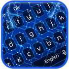 Blue Tech Electronic Keyboard Theme icône