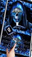 Neon Grim Reaper Keyboard Theme screenshot 1