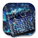 Clavier bleu écran fissuré APK