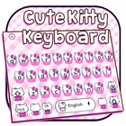 ikon Tema Keyboard Cute Pink Kitty