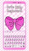 Cute Pink Kitty Keyboard Theme plakat