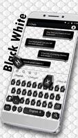 SMS Black White Keyboard Affiche