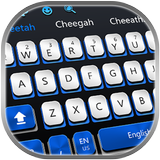 cool blue typing fast keyboard icône