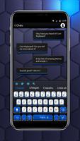 cool blue typing fast keyboard-poster