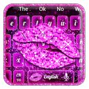 Glossy Lavender Lips keyboard theme APK