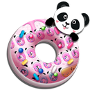 Cute Pink Donut Panda keyboard APK