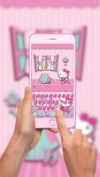 Kitty Rainy Season Keyboard Theme ภาพหน้าจอ 1