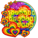 Rainbow Glitter Love Keyboard Theme APK