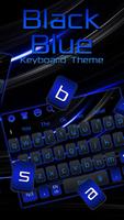 Cool Black Blue Keyboard Theme captura de pantalla 1
