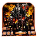 Teclado Monstruoso Flamejante de Crânio🔥💀 APK