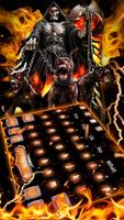 Vlammend Monsterlijk Schedeltoetsenbord🔥💀-poster