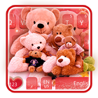 Glitter Red Lovely Bear Keyboard Theme icon