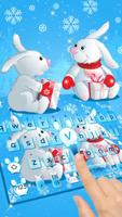 Bunny Celebrates Christmas Keyboard imagem de tela 1
