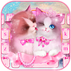 آیکون‌ Pink Cute kitty keyboard