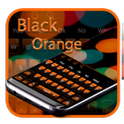 Simple Black Orange Keyboard Theme icône
