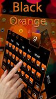 Simple Black Orange Keyboard Theme poster