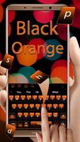 Simple Black Orange Keyboard Theme ảnh chụp màn hình 1