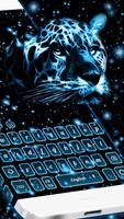 Neon Cheetah Keyboard Theme постер