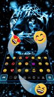 Neon Cheetah Keyboard Theme captura de pantalla 2