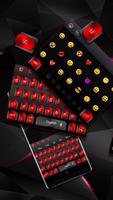 Cool Black Red Metal Keyboard screenshot 3