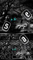 Creepy Zombie Skull Keyboard Theme syot layar 3