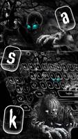 Creepy Zombie Skull Keyboard Theme poster