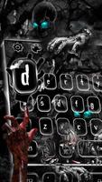 Creepy Zombie Skull Keyboard Theme capture d'écran 1