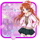 Anime Cute Girl Keyboard Theme👧 APK