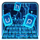 Blue Electric Circuit Keyboard Theme APK
