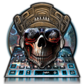 Lightning Fog Skull Keyboard Theme