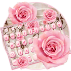 ikon Merah muda Bunga Mawar Wallpaper Keyboard