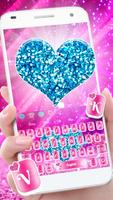 Kleurrijke Glitter Heart Keyboard Theme💖-poster