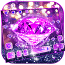 Фиолетовая алмазная тема клавиатуры APK