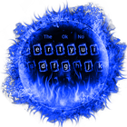 Blue Flaming Fire Keyboard Theme icône