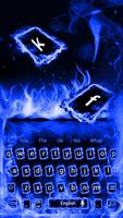 Blue Flaming Fire Keyboard Theme capture d'écran 3