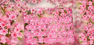 Pink Sakura Flowers Keyboard Theme