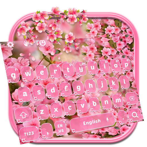 Pink Sakura Flowers Keyboard Theme