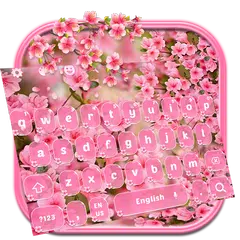 Pink Sakura Flowers Keyboard Theme APK Herunterladen