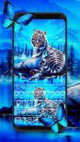Keyboard Blue Tiger Affiche