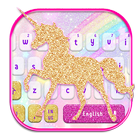 Glossy Glitter Dream Unicorn Keyboard Zeichen