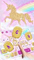 Glossy Glitter Dream Unicorn Keyboard screenshot 1