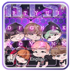 Glitter BTS Band Keyboard Theme ikona