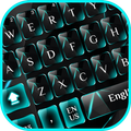 Blue Black Glass keyboard