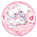 Teclado de casal de pelúcia rosa APK