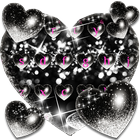 Black Pink Love Keyboard ikona