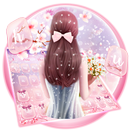 Cute Pink Princess Girl Keyboard Theme-APK